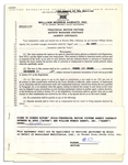 Lot of 3 Al Capp Signed Contracts With the William Morris Agency, Each Signed Twice by Capp