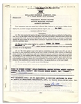Lot of 3 Al Capp Signed Contracts With the William Morris Agency, Each Signed Twice by Capp