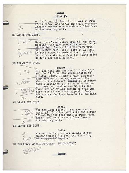 Scripts From the ''Picture Pages'' Segment on ''Captain Kangaroo'' -- Dialogue Written for Bill Cosby