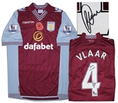 Aston Villa Jersey Worn & Signed By Ron Vlaar, #4