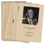 Lot of 10 Programs From Arthur Ashes Funeral
