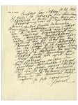 Sigmund Freud 1936 Autograph Letter Signed With Rare Content Regarding His Ancestry -- ''...When I was a child, I still knew this grandfather, who lived in Vienna after having lost his fortune...''