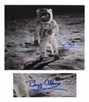 Buzz Aldrin Signed 20 x 16 Photo as He Walks on the Moon