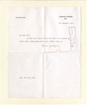 Winston Churchill Letter Signed -- ...It was very kind of you to write to me about my work...