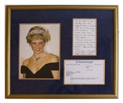 Princess Diana Autograph Letter Signed, With Congratulatory Telegram -- ...to think that I am going to miss the best mans speech!!... -- With PSA/DNA COA