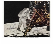 Apollo 11 Crew-Signed 10 x 8 Photo -- Uninscribed