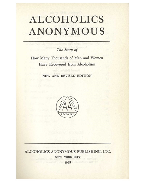 Lot Detail - Bill Wilson Signed Copy of the Alcoholics Anonymous Big ...