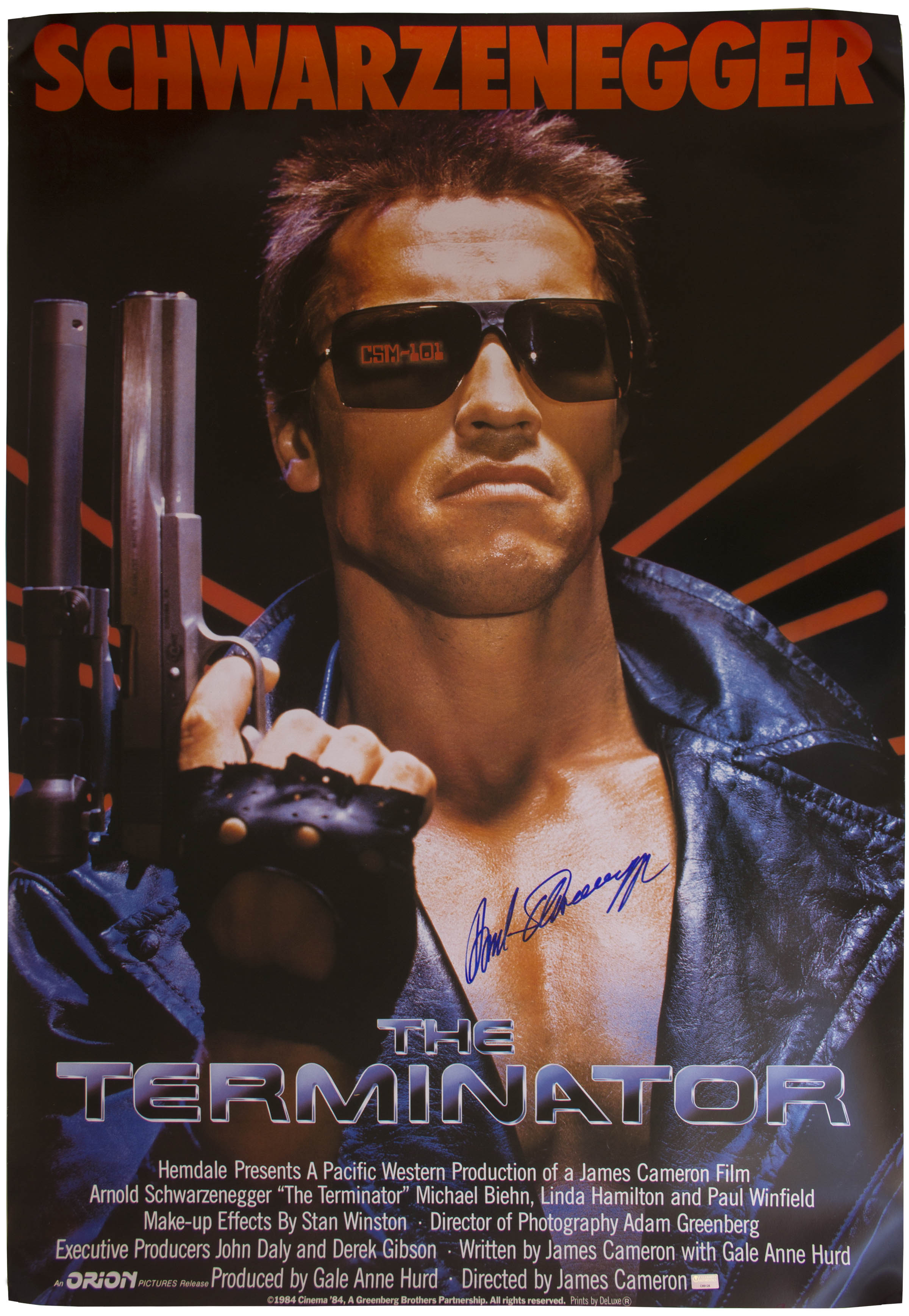 Lot Detail - Arnold Schwarzenegger Signed ''The Terminator'' Movie ...