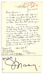 Mary Astor Autograph Letter Signed Regarding Naming a  Book -- ...I dont think the title Take Two is worth any fuss of any kind...how does this strike you: Some People Are Actors...
