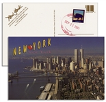 World Trade Center, New York City Postcard -- Postmarked 9/11/01