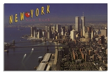 World Trade Center, New York City Postcard -- Postmarked 9/11/01