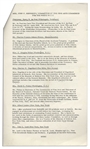 Press Release From 1961 Pertaining to Jackie Kennedy's Famous Renovation of the White House -- Announces Appointments to the Committee of the Fine Arts Commission