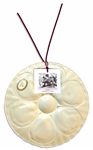 Elegant White-Glazed Oyster Plate Owned by the Kennedy Family -- From Sothebys 2005 Sale, Property From Kennedy Family Homes