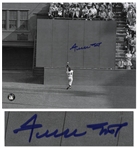 Famous World Series Photo From 1954, The Catch Signed by Willie Mays -- 10 x 8 Photo in Near Fine Condition -- With Say Hey Authentication