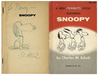 Charles Schulz Hand-Drawn Sketch of Snoopy in A New Peanuts Book Featuring Snoopy