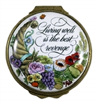 Ronald & Nancy Reagan Personally Owned Pillbox -- ''Living well is the best revenge''