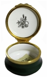 Ronald & Nancy Reagan Personally Owned Pillbox -- ''Living well is the best revenge''