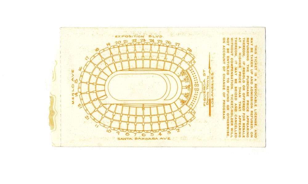 1932 Summer Olympics Ticket to Track & Field Event