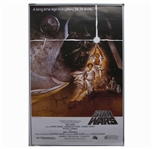 Star Wars Cast-Signed Movie Poster -- Signed by Mark Hamill, Carrie Fisher, Harrison Ford, and Darth Vader, C-3PO and Chewbaccas Characters