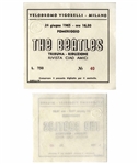 Beatles Concert Ticket From 1965