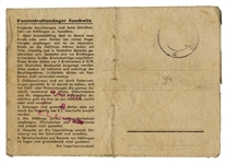 Auschwitz Concentration Camp Letter From 1944 -- ''...I do not need my wife's address. I only wanted to know where she is and what she and the children are doing...''