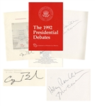1992 Presidential Debate Program Signed by President George H.W. Bush, future President Bill Clinton, Hillary Rodham Clinton & Journalist Tom Brokaw