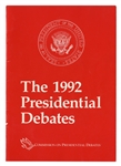 1992 Presidential Debate Program Signed by President George H.W. Bush, future President Bill Clinton, Hillary Rodham Clinton & Journalist Tom Brokaw
