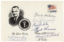 The Earl Warren Supreme Court Signed Card -- Signed by All 9 Justices From the Mid 1960s
