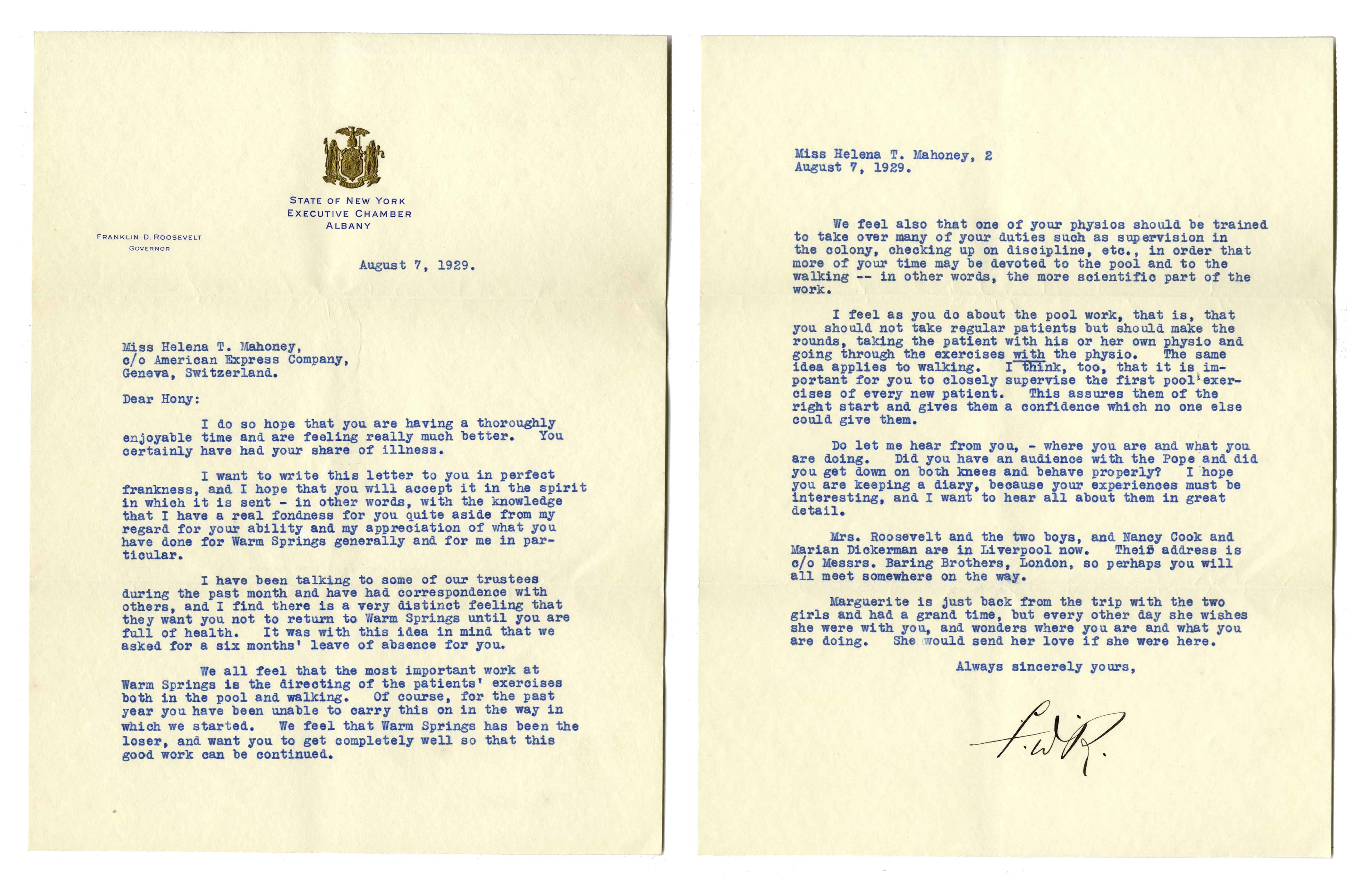 Lot Detail - Very Candid Franklin D. Roosevelt Letter Signed, Telling ...