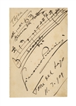Giacomo Puccini AMQS for Tosca -- Large Sheet Measures 4.5 x 7