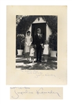 Jackie Kennedy Signed Photo of the Kennedy Family at the Winter White House in Palm Beach -- From Their Last Easter Together in 1963