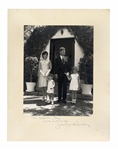 Jackie Kennedy Signed Photo of the Kennedy Family at the Winter White House in Palm Beach -- From Their Last Easter Together in 1963