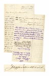 Jefferson Davis Autograph Letter Signed in Response to General William Sherman Calling Him a Conspirator -- ...Shermans speech...which bore the slander...