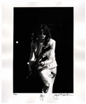 Jimmy Page Signed Limited Edition 16 x 20 Photo as Rock n Roll God -- Playing the Double-Necked Guitar in 1977