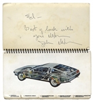 John DeLorean Signed Owner's Manual for the Iconic DMC-12