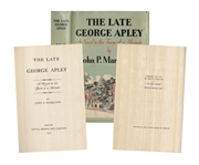 First Edition, First Printing of Pulitzer Prize Novel, The Late George Apley -- Near Fine