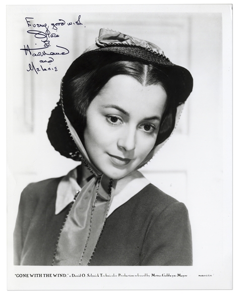 Olivia de Havilland Signed 8'' x 10'' Photo From ''Gone With the Wind''