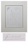 Pablo Picasso Signed Modele nu et Sculptures Etching -- From the Desirable Vollard Suite of Etchings