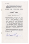 William Rehnquist Signed Supreme Court Decision of Schneble vs. Florida -- Justice Rehnquist's First Opinion in 1972
