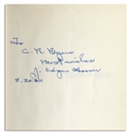 J. Edgar Hoover Signed Copy of ''Masters of Deceit'' -- Hoover's Analysis of the Communist Threat