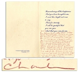 Charles Tex Watson Autograph Letter Signed Within a Religious Greeting Card -- ...I will be sure + keep your friend that got bit in my prayers!...