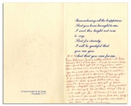 Charles ''Tex'' Watson Autograph Letter Signed Within a Religious Greeting Card -- ''...I will be sure + keep your friend that got bit in my prayers!...''
