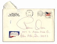 Charles ''Tex'' Watson Autograph Letter Signed Within a Religious Greeting Card -- ''...I will be sure + keep your friend that got bit in my prayers!...''