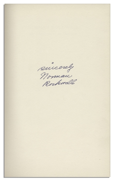 Norman Rockwell Signed Autobiography ''My Adventures as an Illustrator''