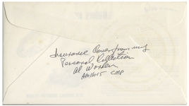 Apollo 15 Crew-Signed NASA Astronaut Insurance Cover -- Signed ''Al Worden'', ''Dave Scott'' & ''Jim Irwin'' -- Cancelled 26 July 1971 -- 6.5'' x 3.75'' -- Near Fine -- With COA From Worden