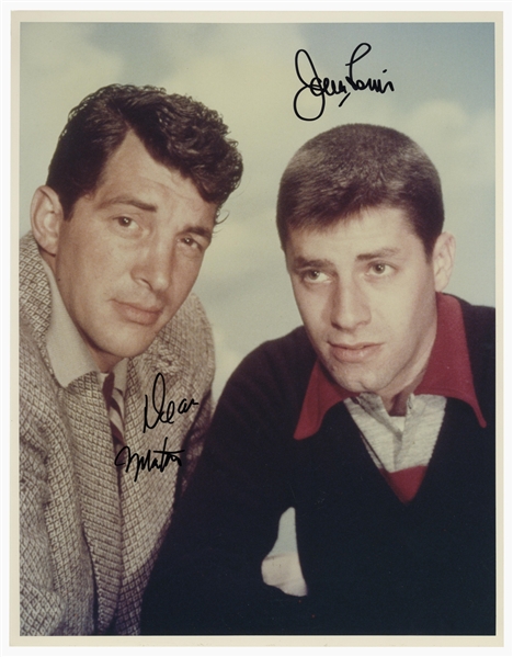Dean Martin & Jerry Lewis 14'' x 11'' Signed Photo