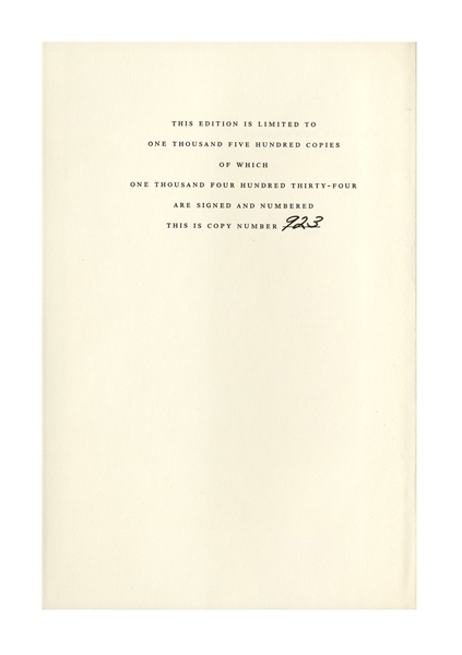 Dwight D. Eisenhower Signed Limited Edition of His Memoir, ''The White House Years'' -- Uninscribed, #923 of the Limited Edition