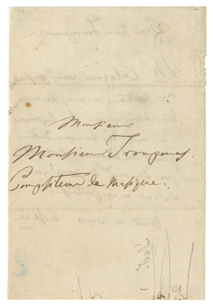 Gioachino Rossini Autograph Letter Signed -- ''...do all that you can to assist my protege...''