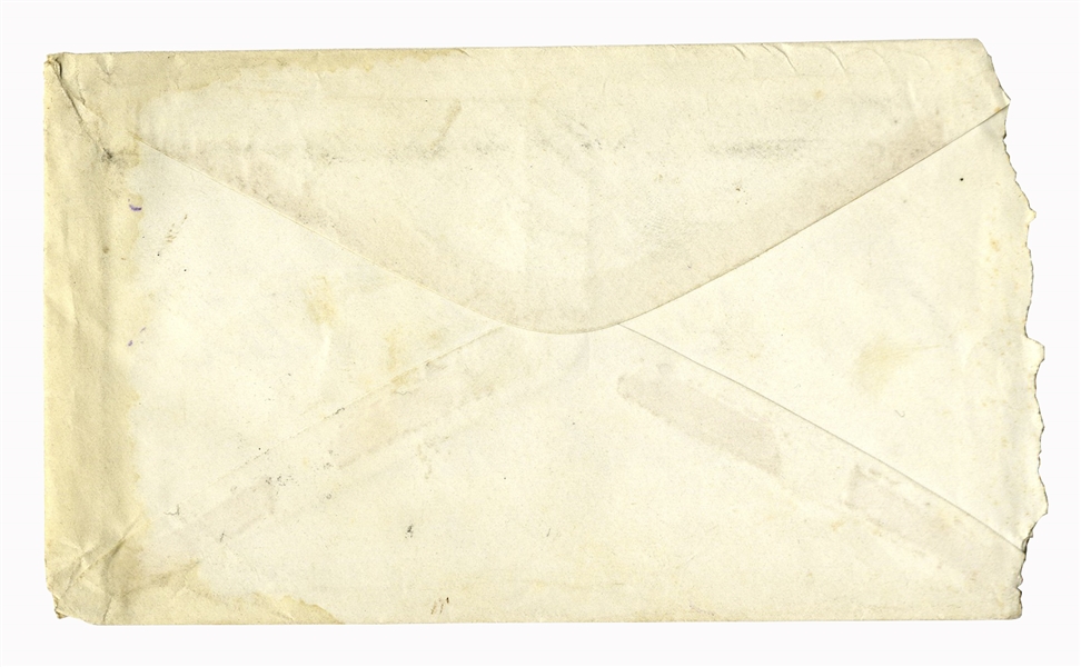 George Custer Envelope Made Out in His Hand to his Wife -- ''Mrs. Genl Custer''
