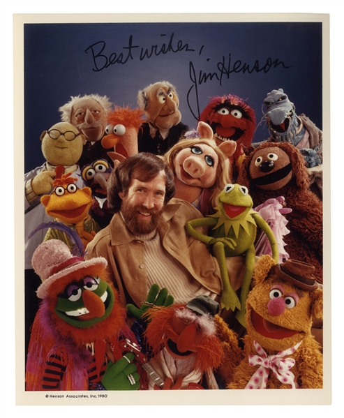 Jim Henson 10'' x 8'' Signed Photo Surrounded by His Muppets